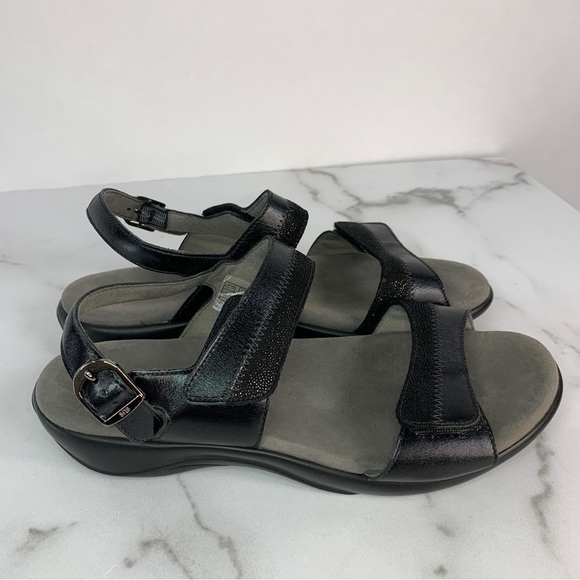 SAS Nudu Black Midnight Adjustable Strap Comfort Sandals 9 - Picture 5 of 11